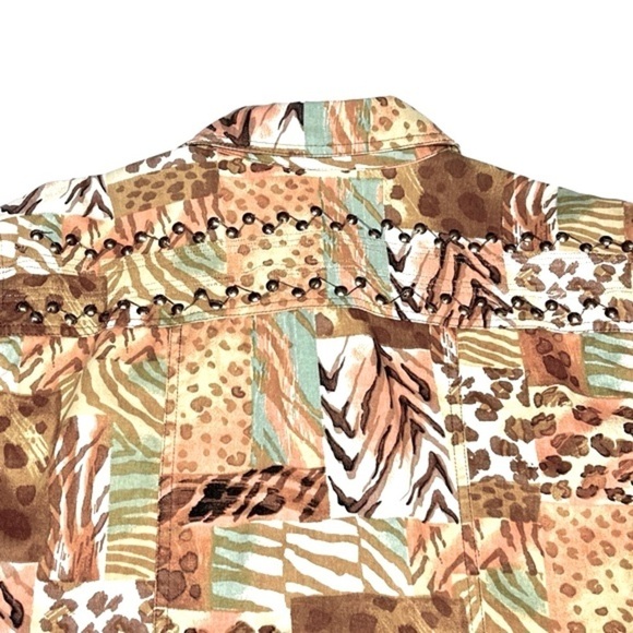 MULTIPLES Animal Print Button-Up Lined Jacket Women's Size XL - Picture 14 of 16